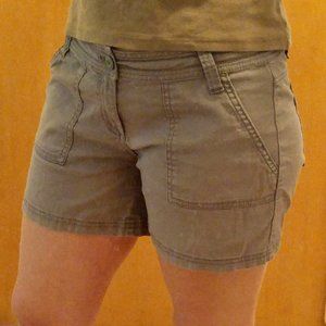 Gray cotton prana hiking shorts
